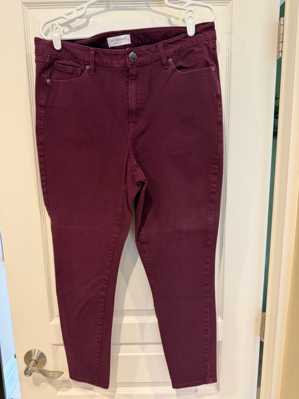 Lane Bryant Wine-Colored Skinny Jeans